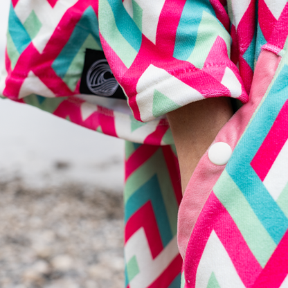 Photo of pocket close up of changing poncho